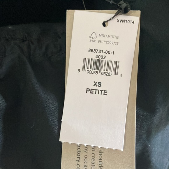 Banana Republic One Shoulder Ruffle Cotton Tie Waist BLACK Midi Dress Sz XSP-NWT - Picture 8 of 11